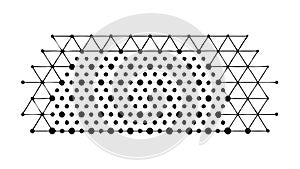 Connected Dot Grid Pattern, Abstract Network Texture, vector design Generative AI
