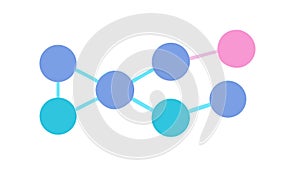 Connected Dots Network, Abstract Data Flow System, vector design Generative AI