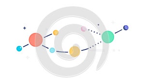 Connected Dots Network Data Abstract Vector, vector design Generative AI