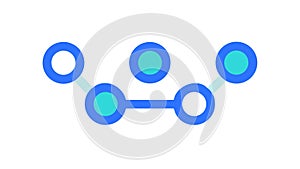 Connected dots network molecule structure icon , vector design Generative AI