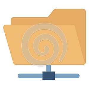 Connected folder Flat  Vector icon which can easily modify or edit