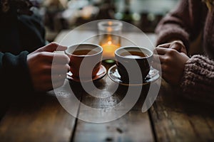 Connected Hearts: A Coffee Date on Wood Planks with Boba and Ool