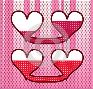 Connected Hearts Vector