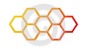 Connected Hexagon Pattern: Vibrant Geometric Network, vector design Generative AI
