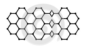Connected Hexagonal Geometric Link Pattern, vector design Generative AI