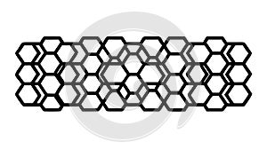 Connected Hexagonal Grid Pattern, Abstract Geometric Design, vector design Generative AI
