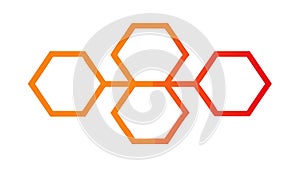 Connected Hexagonal Network Geometric Structure Vector, vector design Generative AI