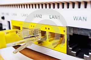 Connected lan cable, home Internet access, easy connection
