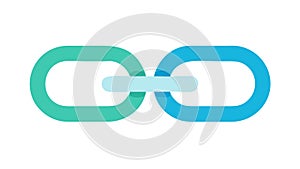 Connected Links Chain Security Unity Icon, vector design Generative AI