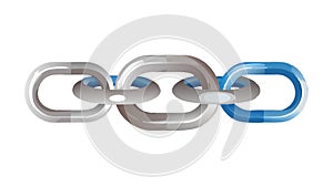 Connected Metal Chain Links Vector. Strength Unity Security, vector design Generative AI