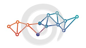 Connected Network Icon for Data Transfer and Communication, vector design Generative AI