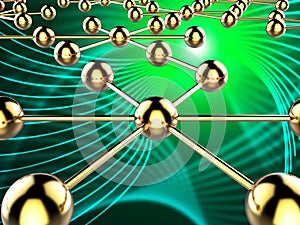 Connected Network Indicates Global Communications And Computer