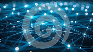 Connected Network Of Light Nodes And Lines