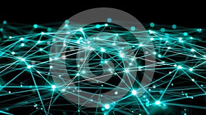 Connected Network Lines, Digital Web Connection Structure, Abstract Technology Background