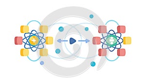 Connected Network Nodes Data Flow Vector, vector design Generative AI