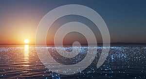 Connected Ocean at Sunset