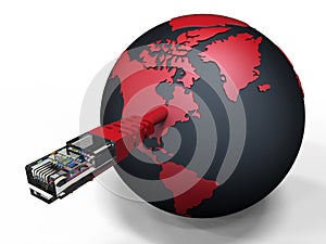 Connected planet earth - internet