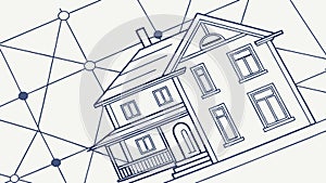 Connected Smart Home Network Illustration, Modern Technology, vector design Generative AI