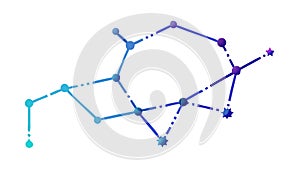 Connected Star Network for Constellations and Data Visualization. vector design Generative AI
