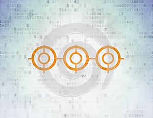 Connected Targets on a Digital Background