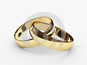 Connected wedding rings