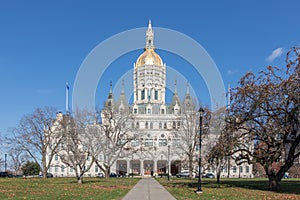 Connecticut State Capitol in Hartford viewed from the South