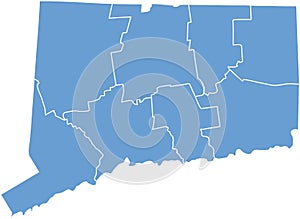 Connecticut State by counties