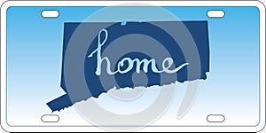 Connecticut state license plate vector