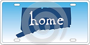 Connecticut state license plate vector