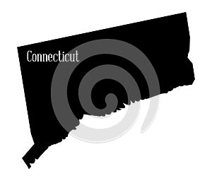Connecticut State Map Silhouette