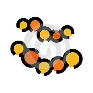 Connecting circular shapes creating abstract geometric pattern