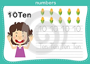 Connecting dot and printable numbers exercise for preschool and kindergarten kids