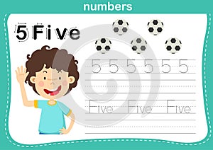 Connecting dot and printable numbers exercise for preschool and kindergarten kids