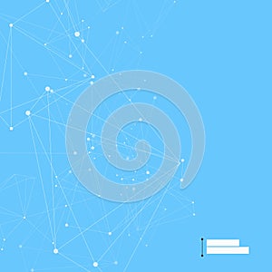 Connecting dots and lines. Graphic plexus element. Molecule or atom or dna concept. Science and technology vector