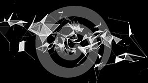 Connecting dots and lines in triangle structure. Futuristic abstract compositions. Technology abstract vector background