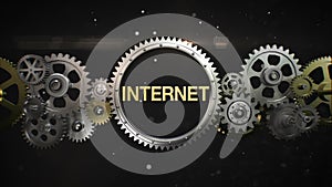 Connecting Gear wheels and make keyword, 'INTERNET' (included alpha)