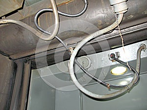 The connecting hoses and wires