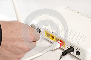 Connecting a modem for high speed internet