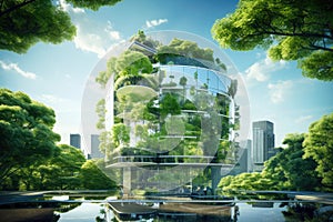 Connecting with nature: sustainable glass building