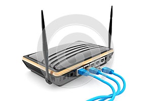 Connecting network cable on modem