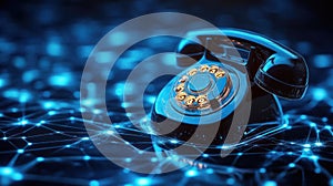 Connecting the Past with the Digital Age symbolizes the evolution of communication technology