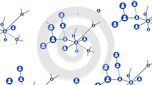 Connecting people, business network. social media service icon Animation.