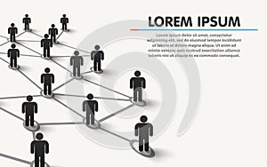 Connecting people. Social network concept.