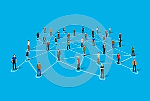 Connecting people. Social network concept.