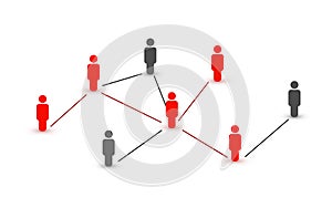 Connecting people. Social network concept.