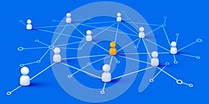 Connecting people. Social network concept.