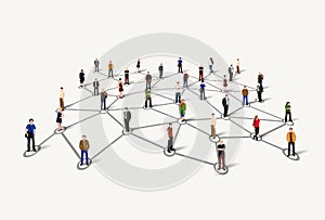 Connecting people. Social network concept.