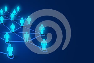 Connecting people. Social network concept. Bright background