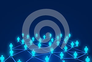 Connecting people. Social network concept. Bright background