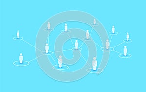 Connecting people. Social network concept.